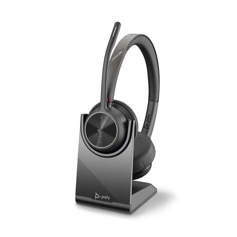 POLY Voyager 4320 UC Casque Sans fil Arceau Bureau Centre d'appels USB Type-C Bluetooth Socle de chargement Noir
